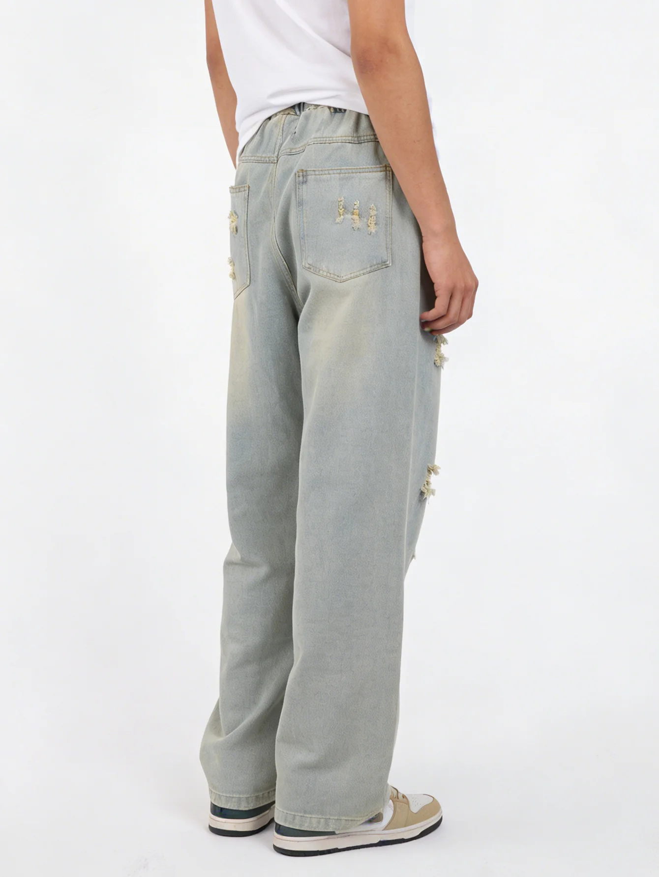 소년 및 청소년용 봄철 루즈핏 작업복 청바지, 일상복, 학교, 여가 및 야외 활동에 적합