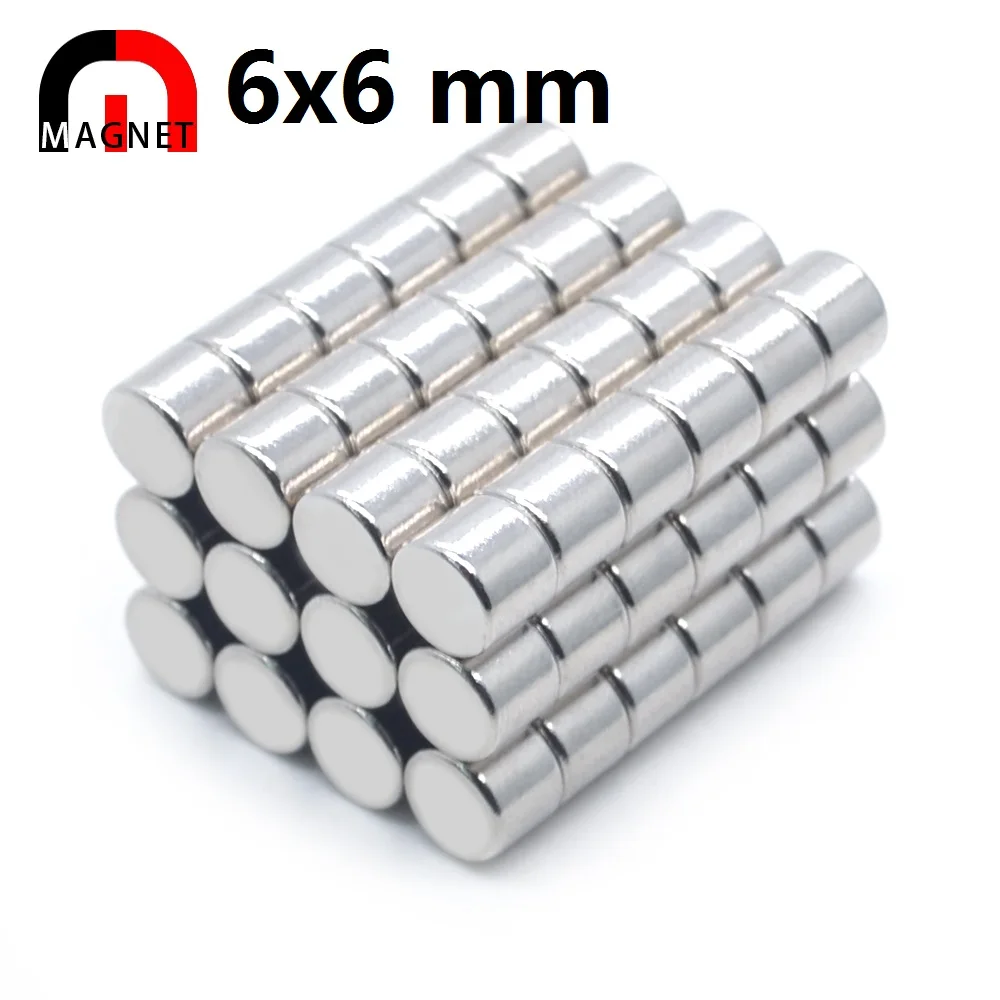 2pcs-10000pcs 6x6mm Mini piccoli magneti rotondi N35 magnete al neodimio  Dia 6x6mm NdFeB permanente potenti magneti potenti 6*6 imane - AliExpress