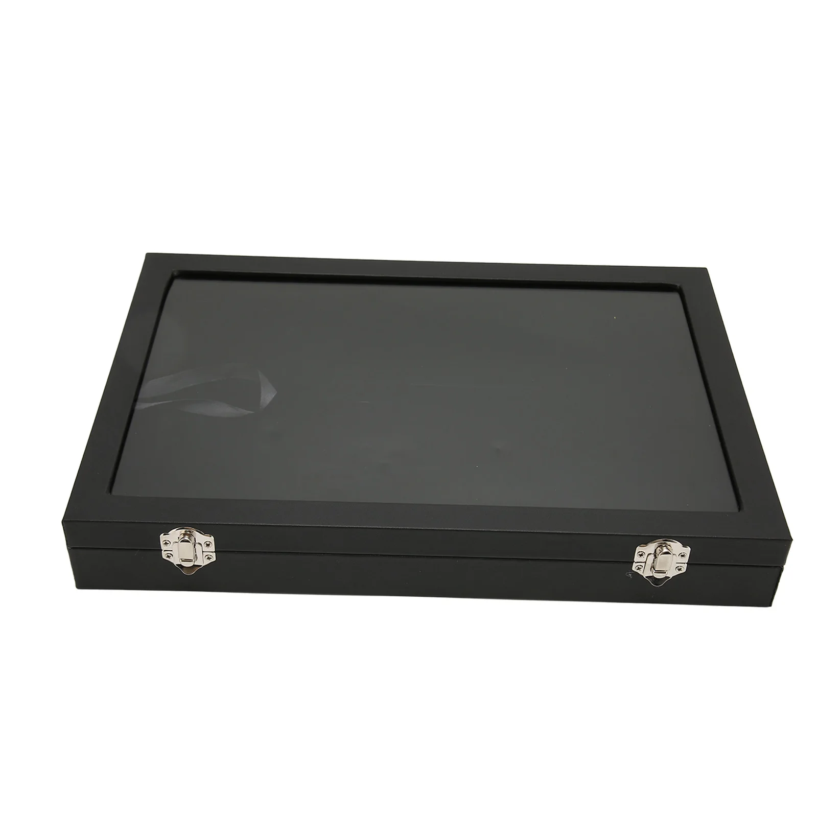 jewelry box Pin Display Case Transparent Dustproof Pin Shadow Box for Military Medal Jewelry Pin Badge Collection Black