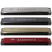 Professional 24 Hole Harmonica Mouth Metal Organ for Beginners Musical Instruments Harmonica  Harp  Harmonium  Blues Clues 1