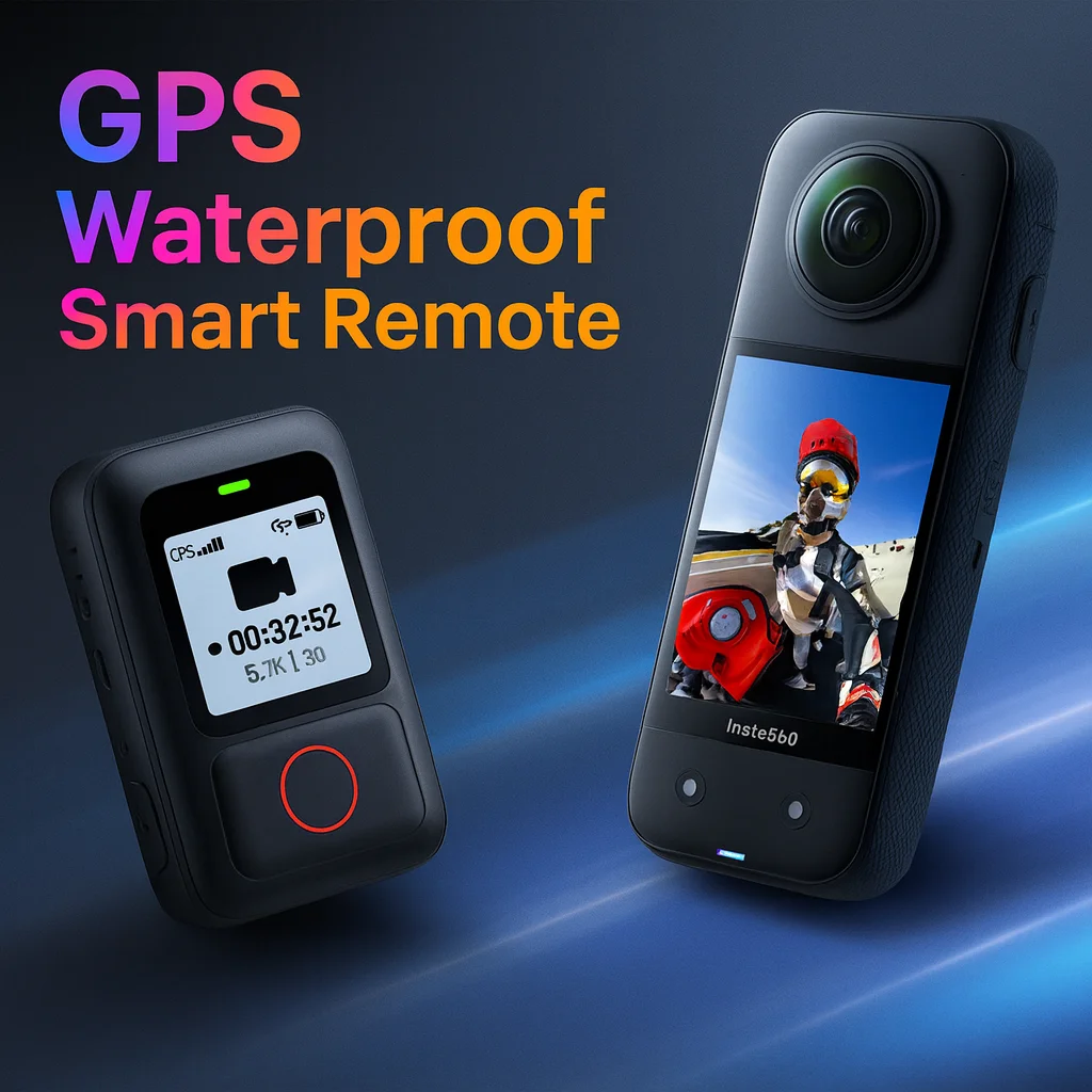 For Insta360 X5/X4/Ace Pro 2/GO3S | GPS Waterproof Smart Remote | 20m ...
