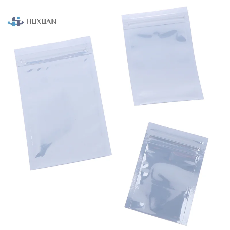 Antistatic Resealable Ziplock Storage Bags - 100 Pack, Multiple Sizes