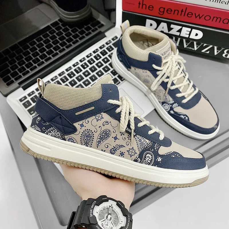 

2024 Mens Casual Shoes Male Footwear Luxury Sneakers Mesh Big Size 44 High quality Trend Board Running For Men