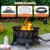 17.3 inch Portable Propane Fire Pits Gas Fire Pit Bowl for Outside with Lid Handle Smokeless Gas Firebowl Ideal for Camping Pat 4