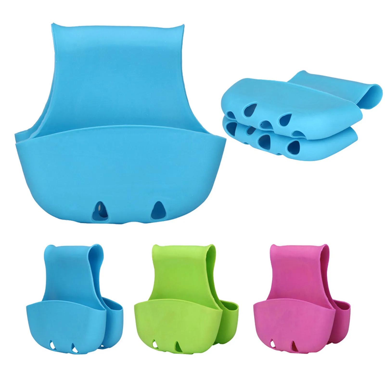 Creative Double Sink Caddy Saddle Style Kitchen Organizer Storage Sponge Holder Rack Tool Sink Hanging Drain Basket 3
