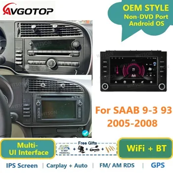 AVGOTOP Autoradio Android per SAAB 9-3 93 2007-2012 Multimedia GPS WiFi Auido Unità principale per veicolo Carplay RDS Auto Stereo