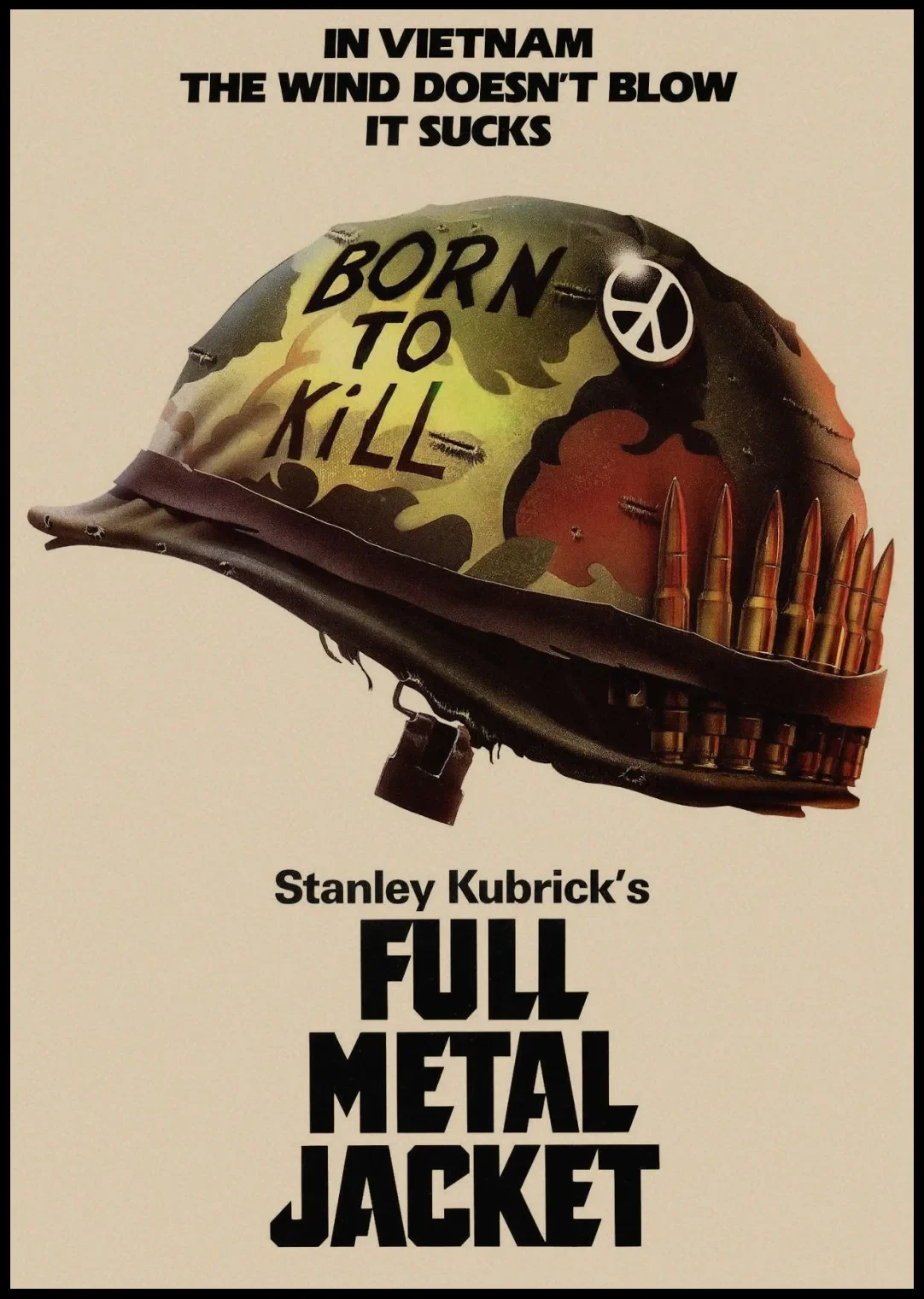 Full Metal Jacket Movie Poster 1987 Vintage Art Classic Family Kraft Paper Bar Home Decor Classic Moive Wall Sticker A1