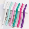 6pcs Coloful Eyebrow Trimmers Blade Shaver Portable Face Razor Eye Brow Epilation Hair Removal Cutters Safety Razor Woman Makeup 6