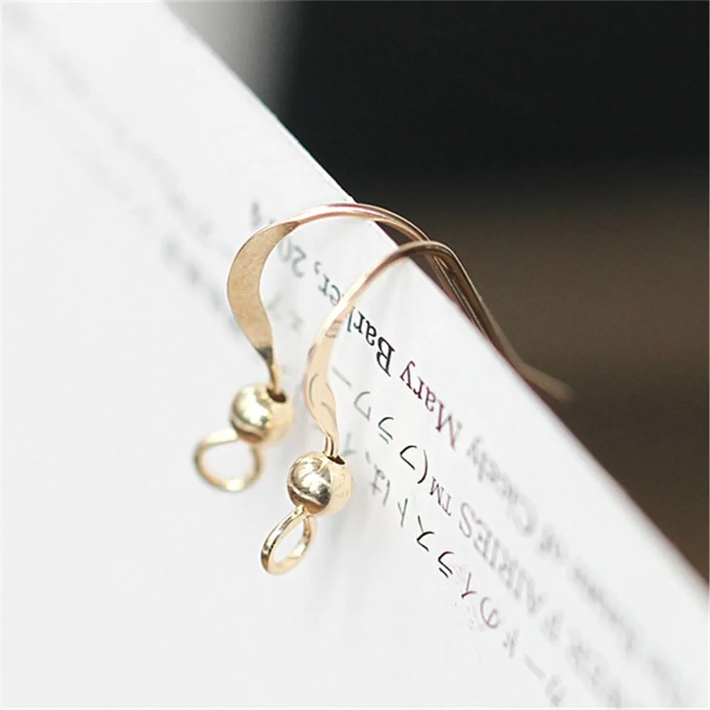 спин байк dfc b800 American 14K Gold Filled Package with Ball Flatten Simple Earhook Earrings DIY Accessories B800