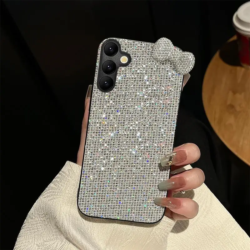 Luxury Shiny 3D Diamond Bowknot Phone Case - Lovely Soft Cover