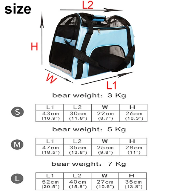 Cat Bags Soft-Sided Portable Dog Carrier Mesh Breathable Carrier Bags for Cats Dogs Comfort Foldable Handbag Pet Transport Bag 6