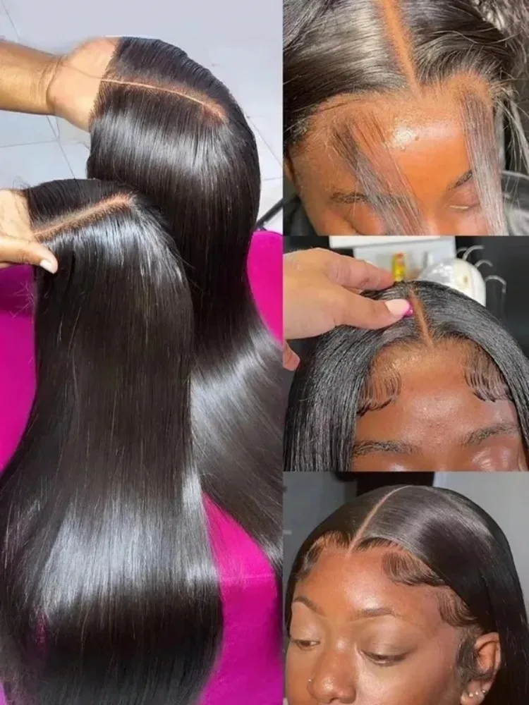 40 Inch 13x4 13x6 Bone Straight Lace Front Wigs Human Hair Lace Frontal Wig For Women Remy Hair Preplucked With Baby Hair