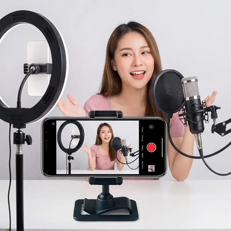노래방 스트리밍 및 팟캐스팅 X7JC용 소재 휴대용 마이크 스탠드 베이스