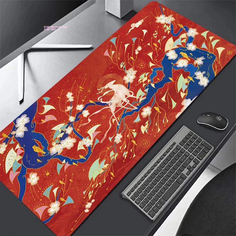 

Chinese Culture Locking Edge Mouse Mats Large Natural Rubber Mouse Pad Waterproof Mousepads Gamer Mousepad Desk Pad Keyboard Mat