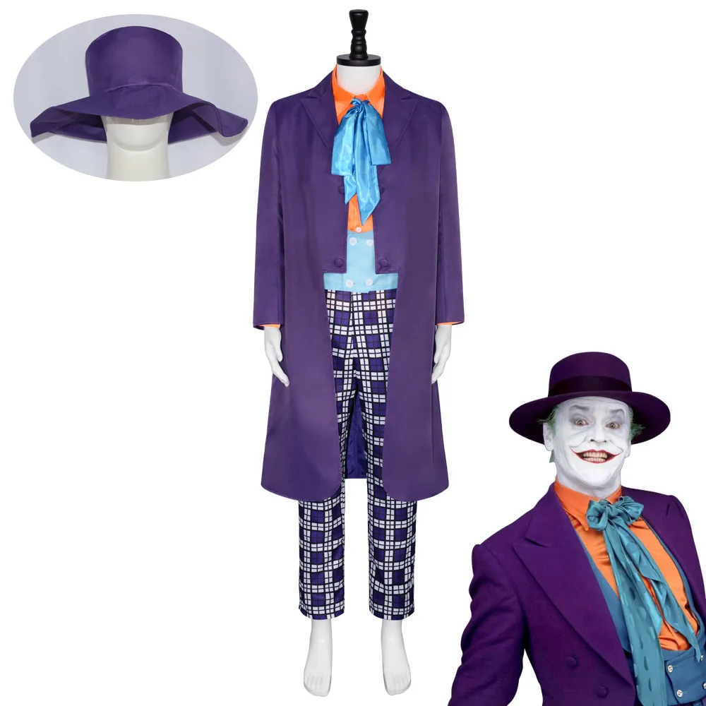 Batman 1989 Joker Cosplay Costume for Men (Unofficial)