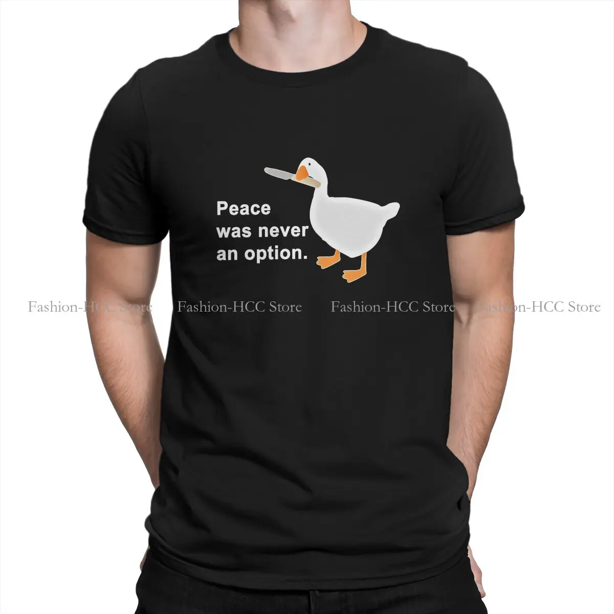 

Peace O Neck TShirt Untitled Goose Honk Bell Game Internet Meme Classic Polyester T Shirt Man's Clothes Individuality