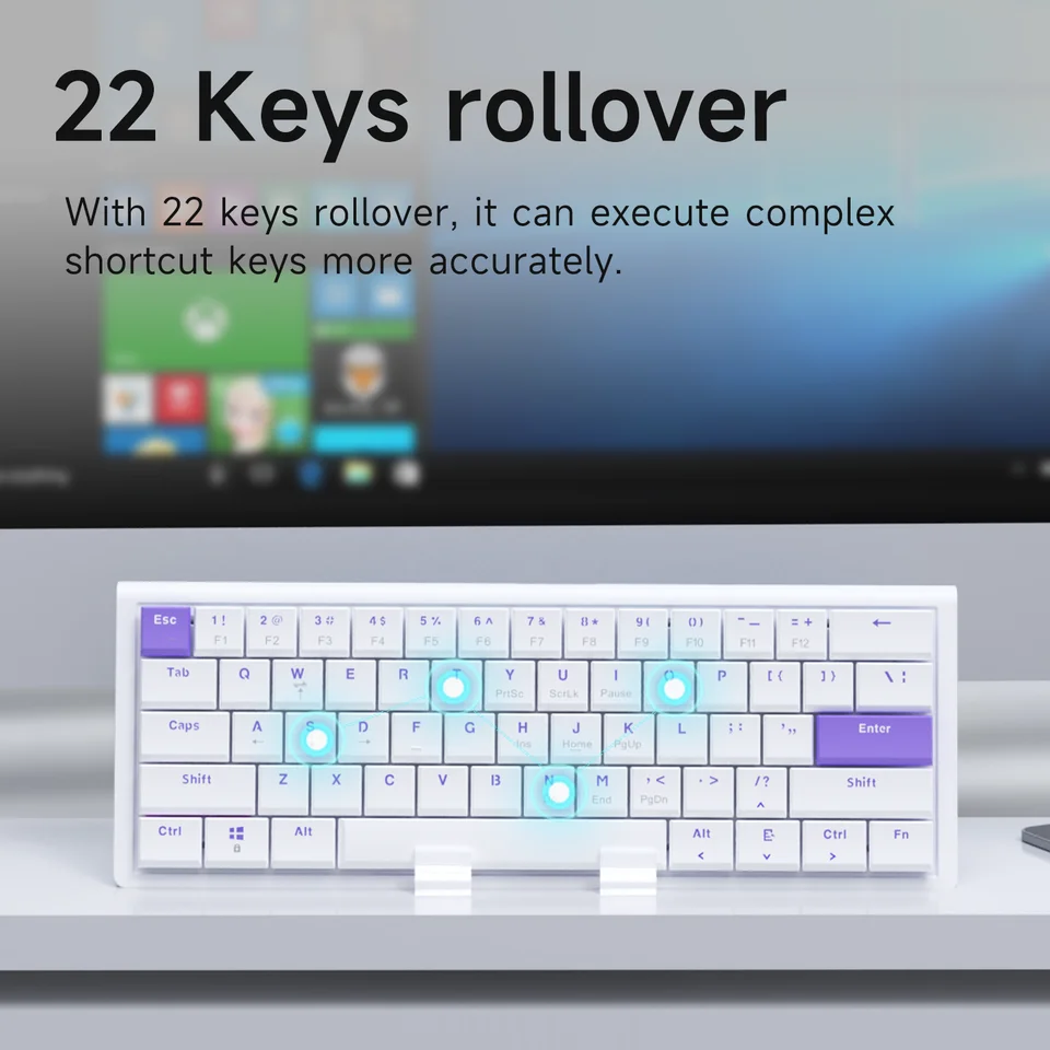 AJAZZ NKL61 60% Configuration-Wired ABS Short Switch Mechanical