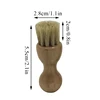 Mini Hog Bristle Brushes Home Cleaning Tool Boot Shoes Brush Practical Leather Shoes Supplies Multifunction Gourd Buffing Brush 4