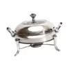 Food Warmer Quick Heating Cooking Pot with Lid Camping Alcohol Stove Hot Pot for Kitchen Party Noodles, Egg Restaurant Household 4