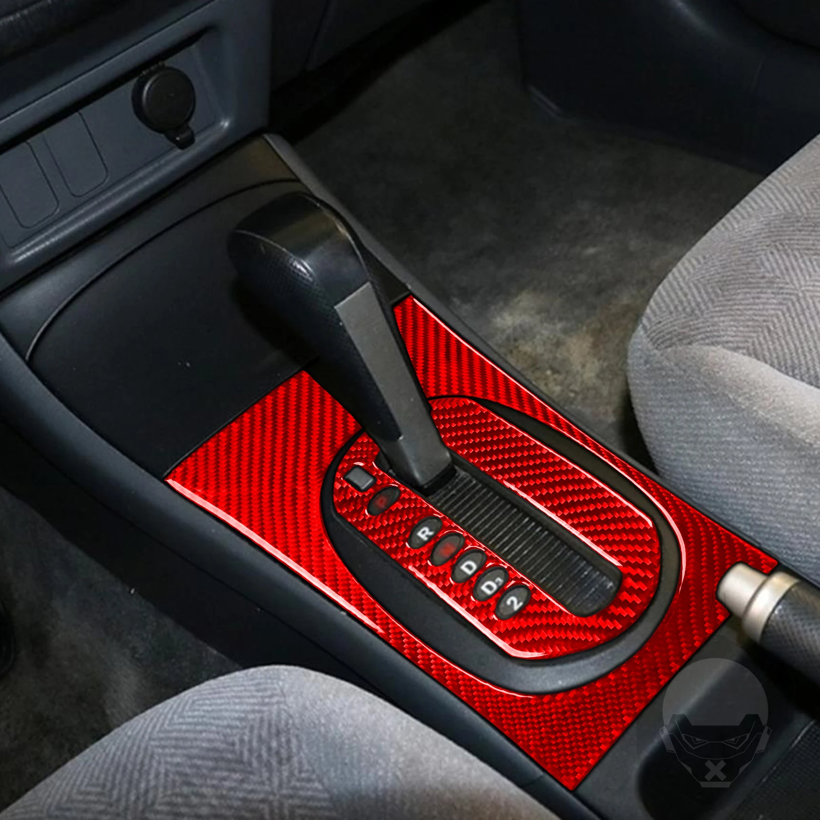 TUCKBOLD Carbon Fiber Shift Panel Stickers For Honda Civic 2016-2021 - Auto Transmission, Peel & Stick Trim