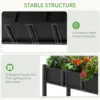 BONA Raised Garden Bed with Tools, 47*18*29 in, Poly Elevated Planter Box with Legs And Storage Shelf, Weather Resistant, 3- 4