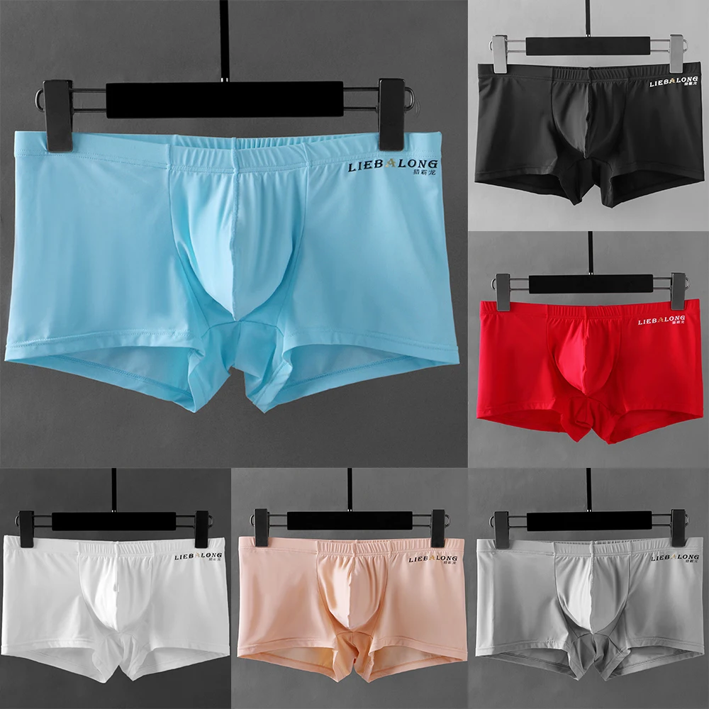 Sexy Underwear Underpants Briefs Men's Soft Knickers Seamless Comfort U Convex Design Smooth Long Bulge Pouch Shorts Ropa