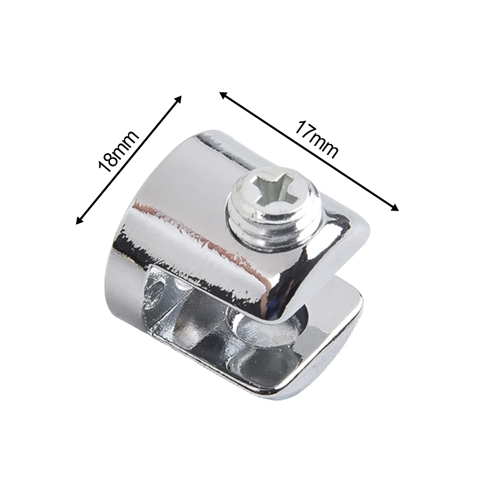 10Pcs 6mm to 8mm Glass Shelf Clamp Holder Brackets Clip Chrome Bathroom Mirror Tight Clips Door Hardware Parts