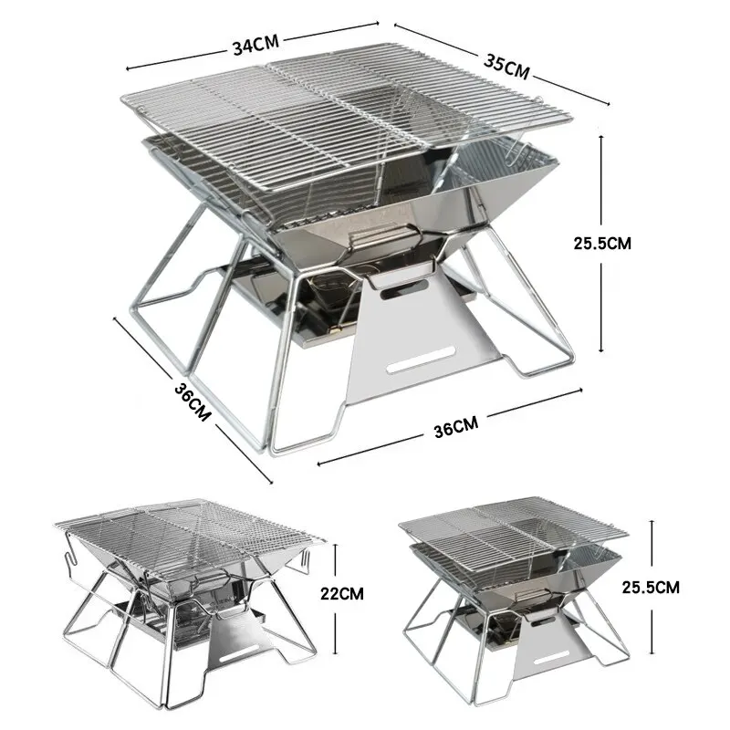 Camping Charcoal Stove & BBQ Grill - Image 4