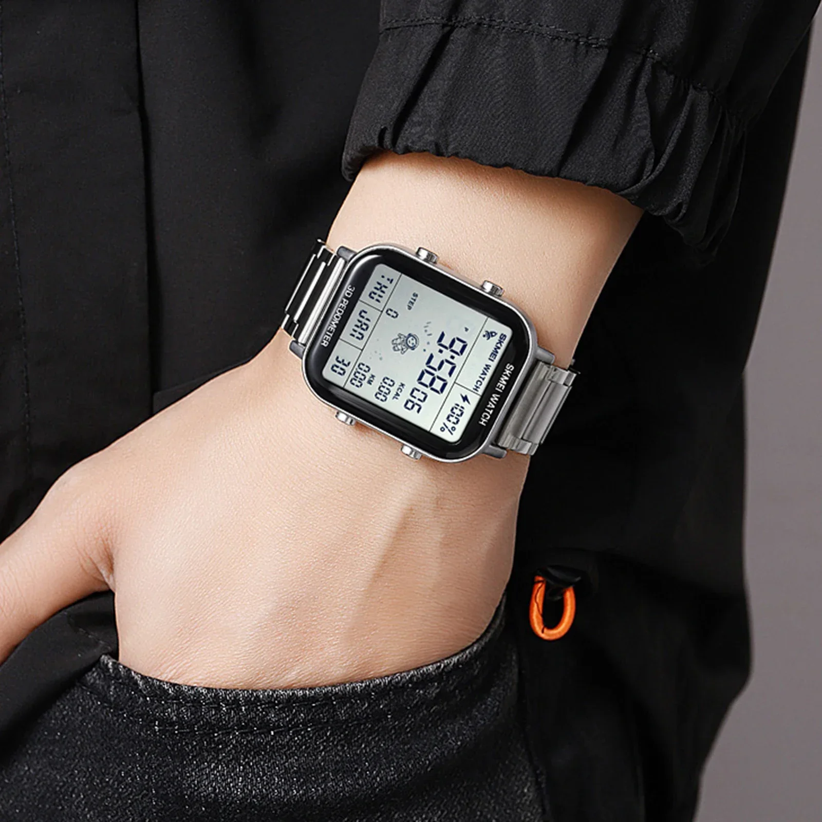 Skmei Men Stopwatch Countdown Wristwatch Calendar Clock Reloj Hombre Sport Pedometer Calorie Calculation Digital Watches 1888 4