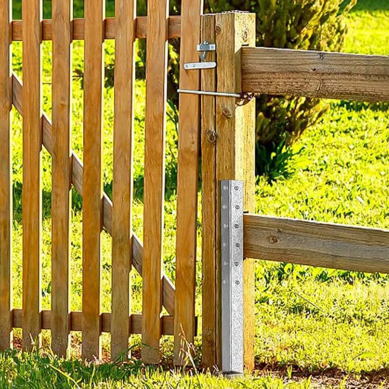 Steel Fence Stakes Heavy Duty Ground Stakes Thickened Barrier Bracket Repairing Accessories For Mailbox Reinforcement