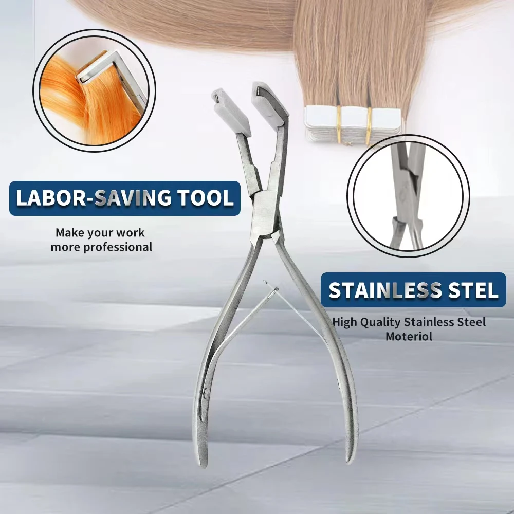 Tape in Hair Extensions Plier Flat Surface Tape Extensions Human Hair Sealing Pliers Professional Extension Tools