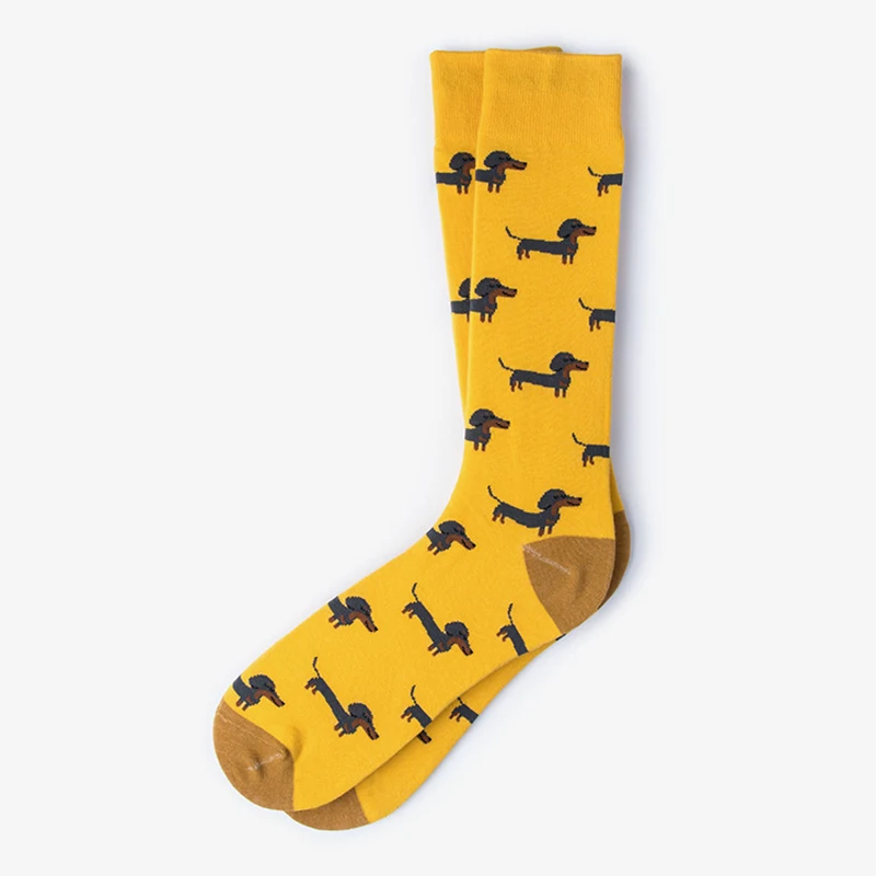 

Funny Kawaii Dachshund Animal Cartoon Unisex Crew Socks Cotton Women Men Street Fashion Stockings Cute Couple Skateboard Socks