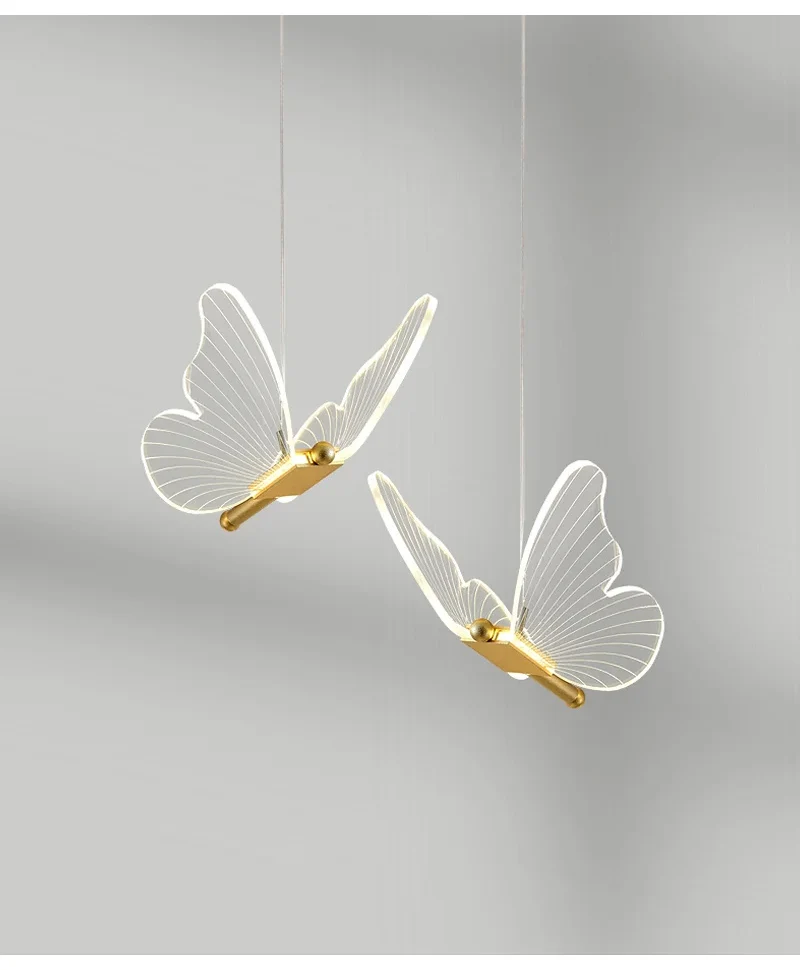 Butterfly LED Wall Lamp Indoor Lighting Home Bedroom Bedside Pendant Lamps Living Room Decoration Interior Wall Light Hanging