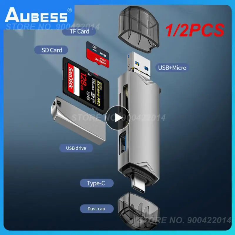 

1/2 шт. Otg адаптер Usb 2,0 универсальный Otg Tf/sd Кардридер высокоскоростной Type-c