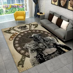 Viking Norse Mythology God vikings Area Rug,Carpet Rug for Living Room Bedroom Sofa Doormat Kitchen Decor,Kid Non-slip Floor Mat