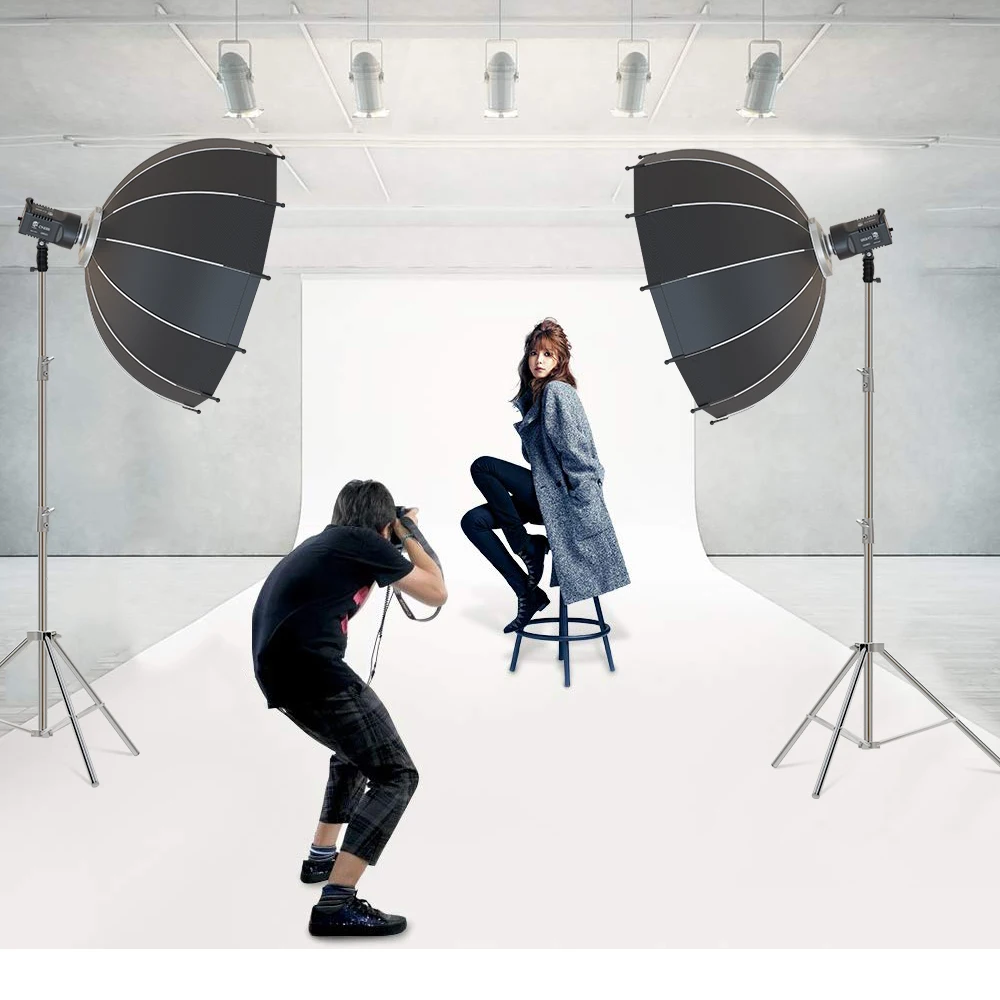 Stainless Steel Tripod 2.8m Heavy Duty Light Stand With 1/4, 3/8 Conversion Head for Studio Softbox Photographic Equipment