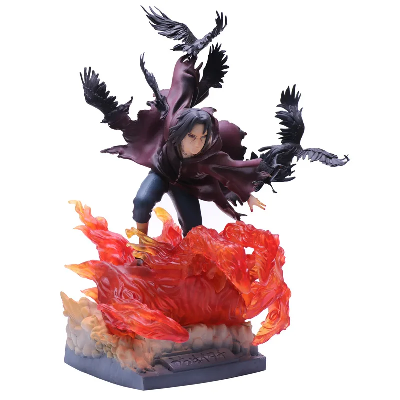 

Anime Naruto Shippuden Akatsuki Uchiha Itachi Sharingan Battle Ver. PVC Action Figure GK Statue Collection Model Toys Doll 40CM