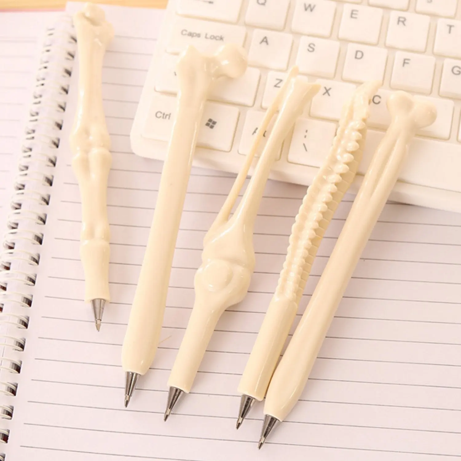 

120Pcs Novelty Bone Shape Ballpoint Pens Black Ink Bone Model Pens Writing Pen Nurse Doctor Pens Stationery Gift