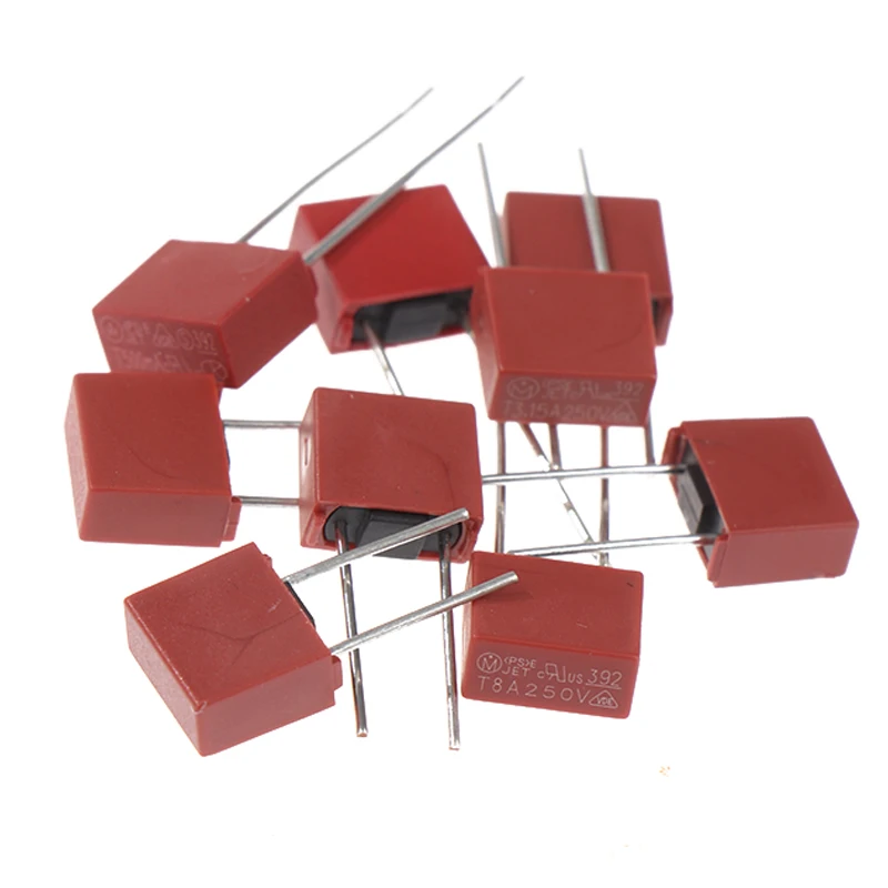 10Pcs T500mA T1A-10A 250V 392 Plastic Fuse T2A LCD TV Power Board Commonly Water Purifier 250V Slow Blow Fuse