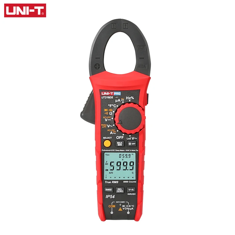 Uni-T Professionale Digital Clamp Meter 1000V Ac Dc Ut219 Serie Vero Rms Auto Power Off 3 Sequenza Di Fase Del Motore Test Di Spunto