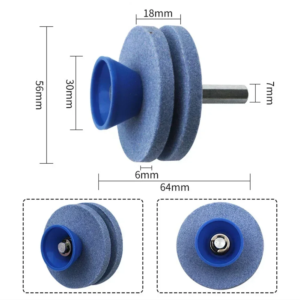 1pc Grinding Stone Garden Tools Fastest Blade Sharpener Universal Grinding Head Tool Rotary Drill Cutter Lawnmower Accessories knife sharpener
