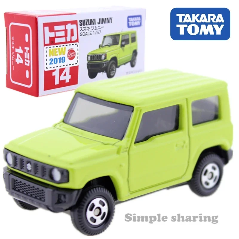 Takara Tomy Tomica No.14 Suzuki Jimny Scale 1:57 Green Car Motors Veicolo Diecast Metal Model Nuovi Giocattoli Per Bambini