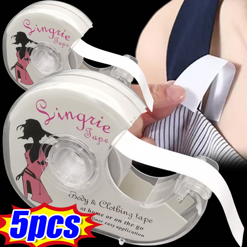 Double Sided Body Tape Self-Adhesive Bra Clothes Dress Shirt Secret Sticker Clear Lingerie Tape Anti-naked Invisible Chest Patch