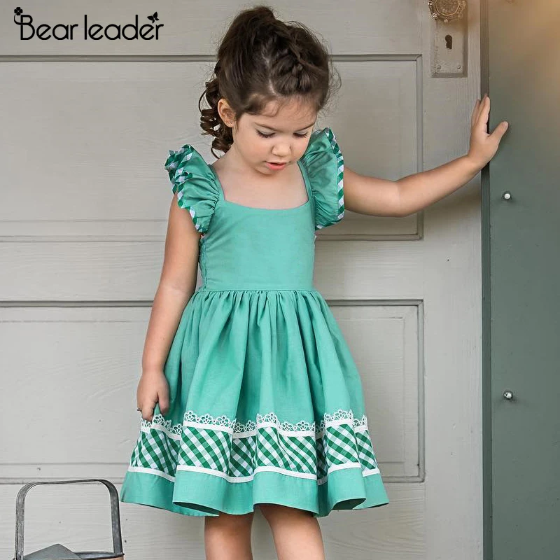 Bear Leader Girls Dresses 2022 Summer Children's Clothing Princess