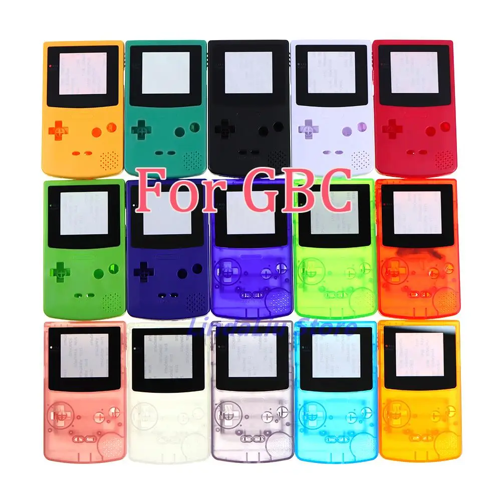 

15sets Housing Shell Cover Case With Screen Lens Buttons Screws Set For GBC Gameboy Color Game Controller