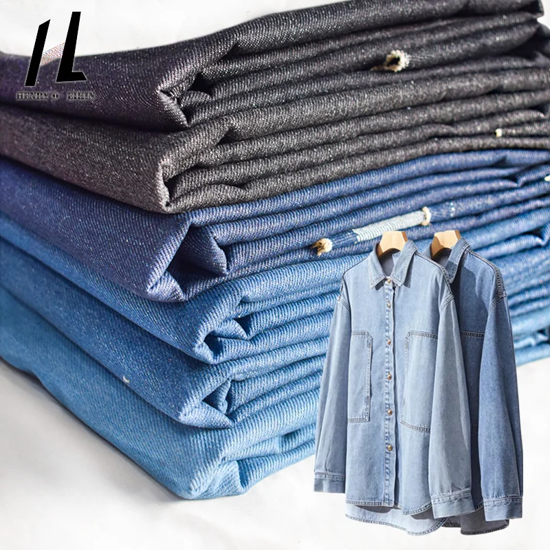 Henry 180CM Width 80% Cotton 20% Polyester Thick Denim Jean Fabric For Sewing Clothing Bags
