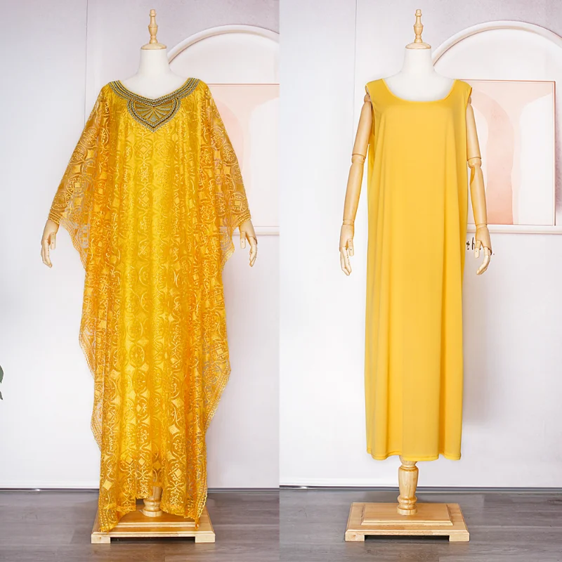

African Lace Dresses For Women Traditional Wedding Party Gown Plus Size Dashiki Boubou Musulman Ensembles Ankara Clothing