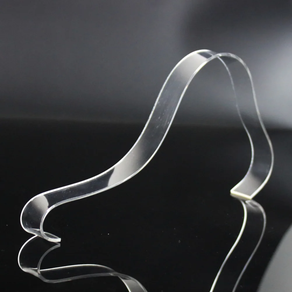 10Pcs High Heels Display Rack Transparent Acrylic Sandal Rack Arch Shelf Thicken Shoe Display Holders 3