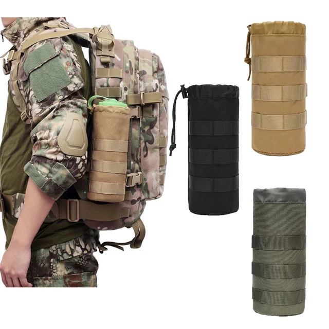 Outdoor Hiking Travel Water Bottle Bag Cup Bag Tactical Waist Pack Camping Hiking Cycling Miscellaneous Packing Pop Bottle Bag