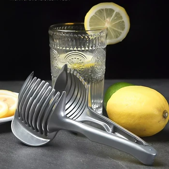 Stainless Steel Fruit & Onion Slicer Holder 1